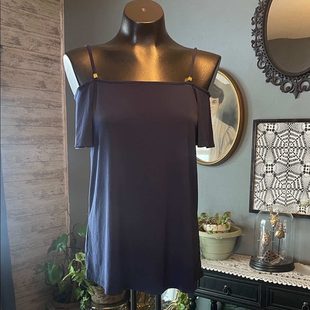 MICHAEL Michael Kors Navy Cold-Shoulder Camisole